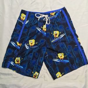Men SpongeBob Swim Trunks Sz 30